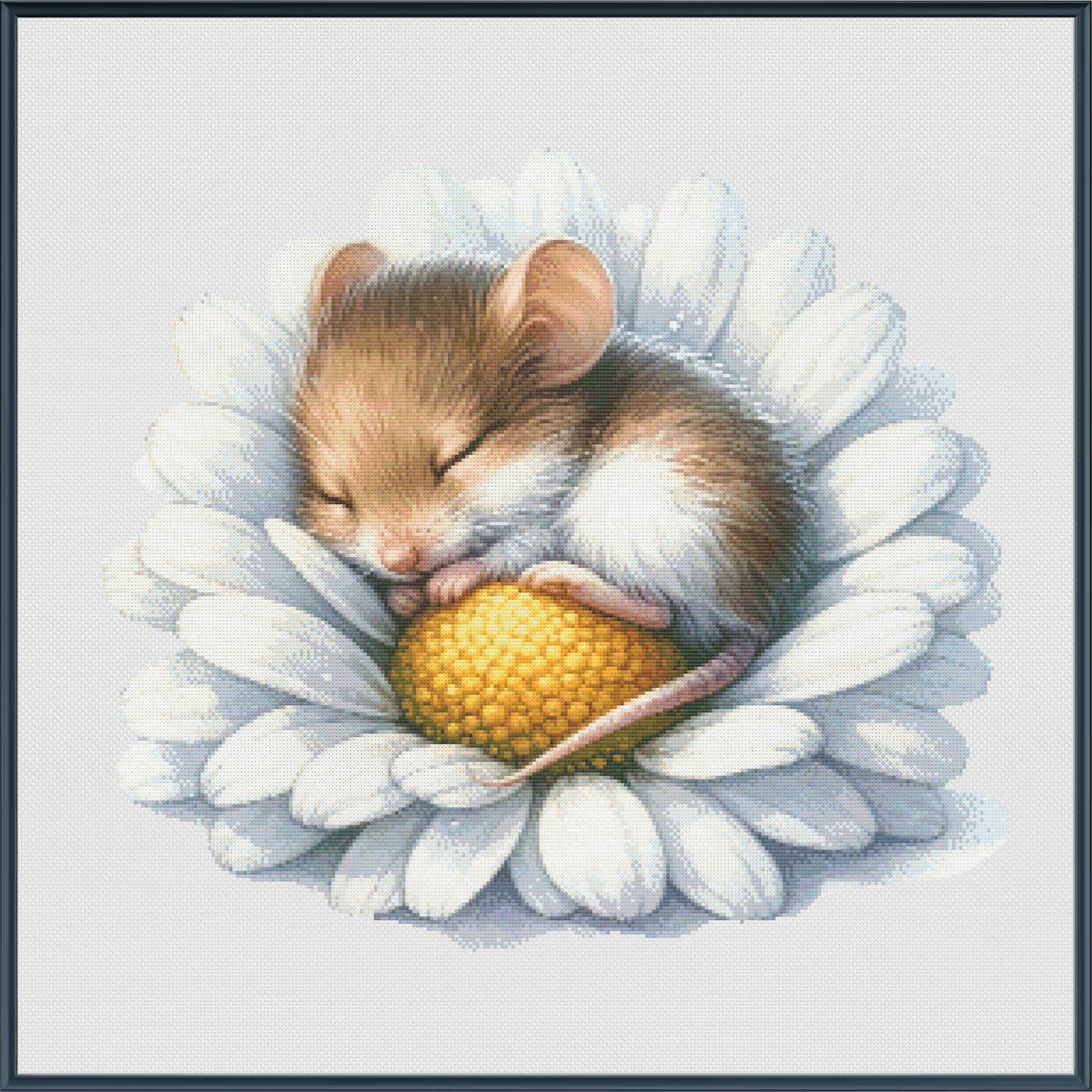Sleeping Mouse in Daisy